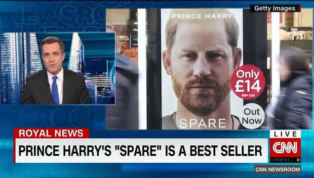 Prince Harry has set a record with his tell-all memoir "Spare," after the English language version sold more than 1.4 million copies in its first day of publication