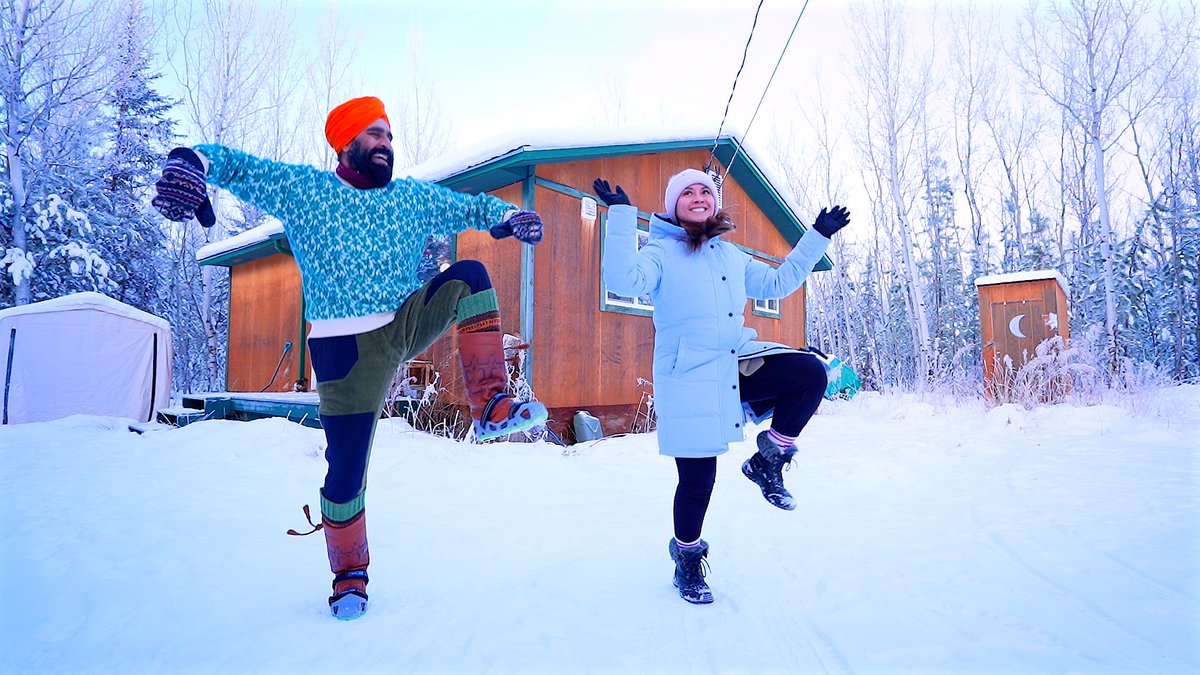 I had a visitor at my cabin this week. Rechie Valdez drove through the snowy boreal forest to find my cabin during her visit to the Yukon. I learned that she is the 1st woman from the Filipino community to become an MP in Canada. I gave her a mini dance lesson. Rechie Valdez