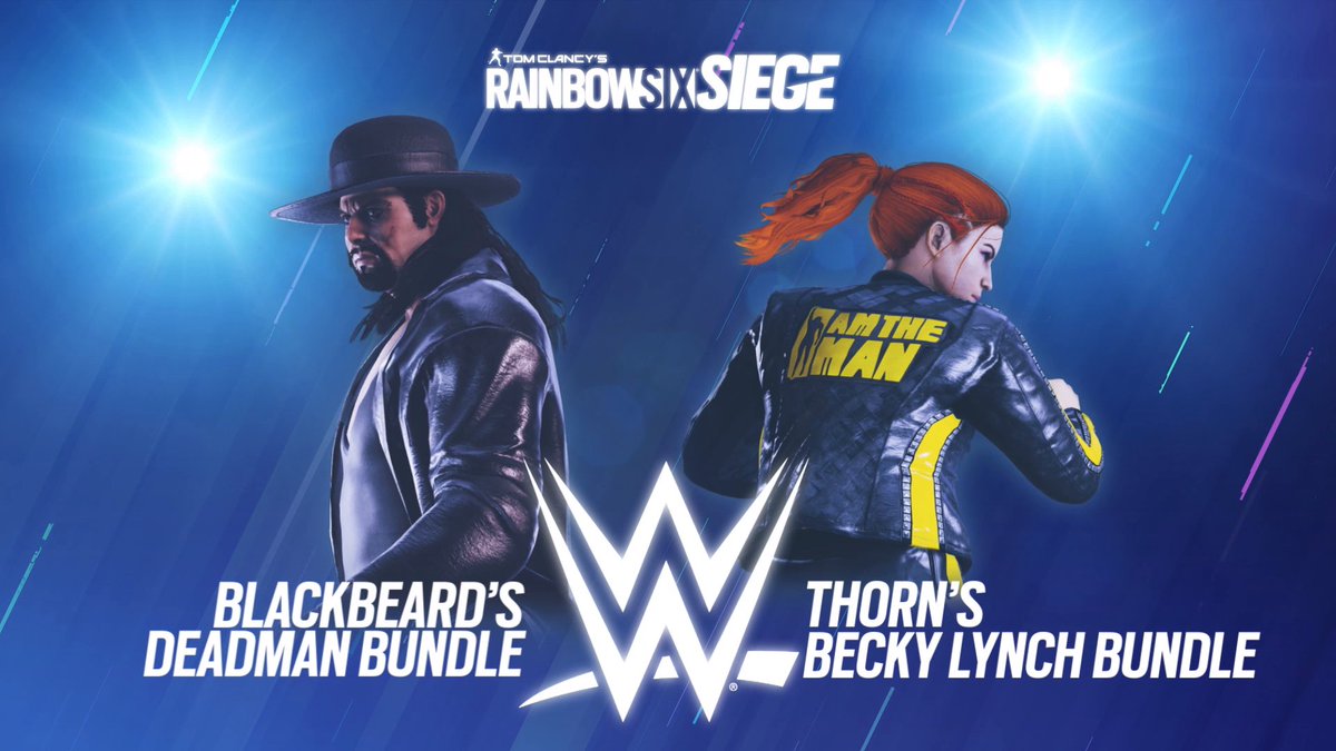 It’s time to earn your WWE Championship Title in #RainbowSixSiege. Don’t miss out on the Undertaker and Becky Lynch bundles for Blackbeard and Thorn!
