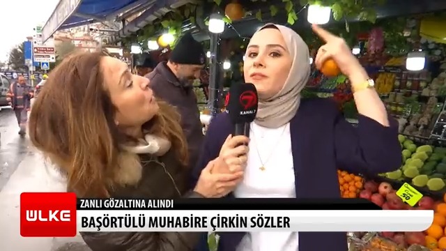 #İstanbul'da başörtülü muhabire çirkin sözler! Zanlı gözaltına alındı. #sondakika #haber #gündem