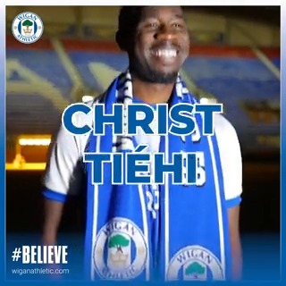 😃 Welcome to Wigan Athletic, Christ Tiéhi! #wafc 🔵⚪️ #BELIEVE