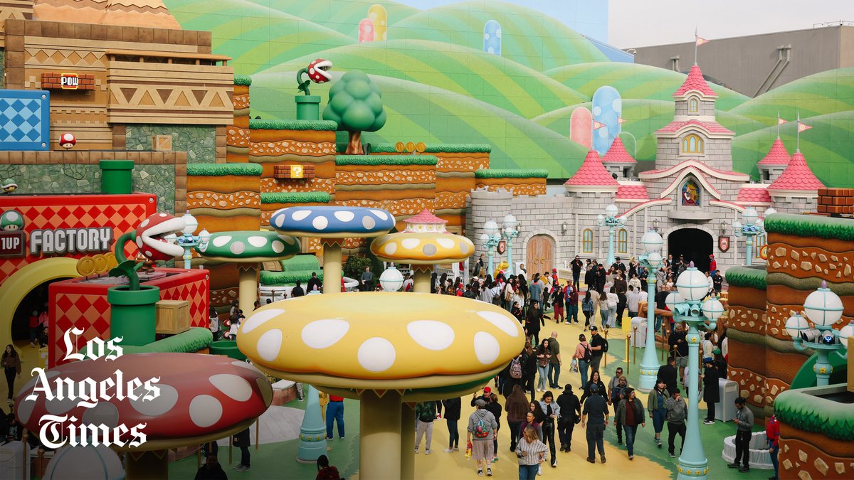 The Times went through the warp pipe into #SuperNintendoWorld at Universal Studio Hollywood to ride Mario Kart: Bowser’s Challenge, eat at Toadstool Cafe and collect coins. Here's how it went. Read Todd Martens on what to expect from the Mushroom Kingdom: