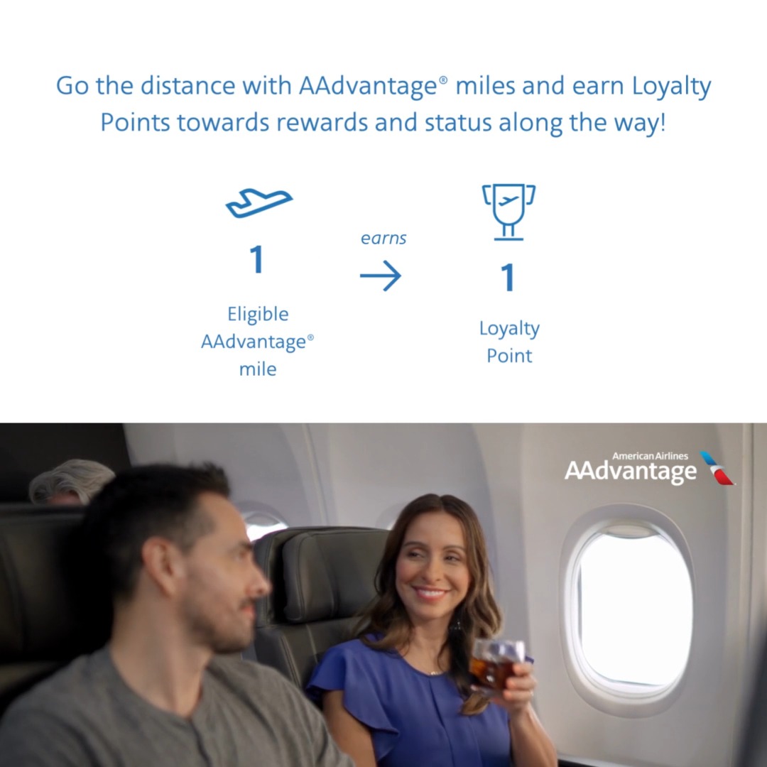 It's the best of both worlds — earning miles AND Loyalty Points when you fly! 🛩️ 😍 Redeem AAdvantage® miles for your next trip or other great offers and enjoy status and benefits thanks to Loyalty Points.🍹 Get the inside scoop: