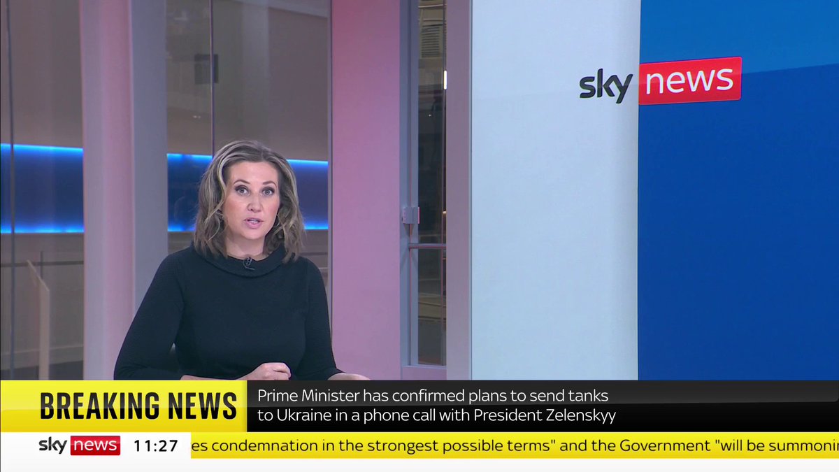BREAKING: Prime Minister Rishi Sunak has confirmed the UK will provide Challenger 2 tanks to Ukraine during a call with President Volodymyr Zelenskyy. Live updates: 📺 Sky 501, Virgin 602, Freeview 233 and YouTube