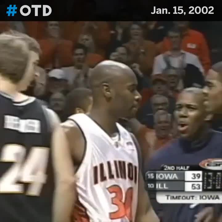 Still such a sweet sequence 🤩 #OTD in 2002, Frank Williams and No. 10 Illinois Men's Basketball beat No. 15 Iowa.