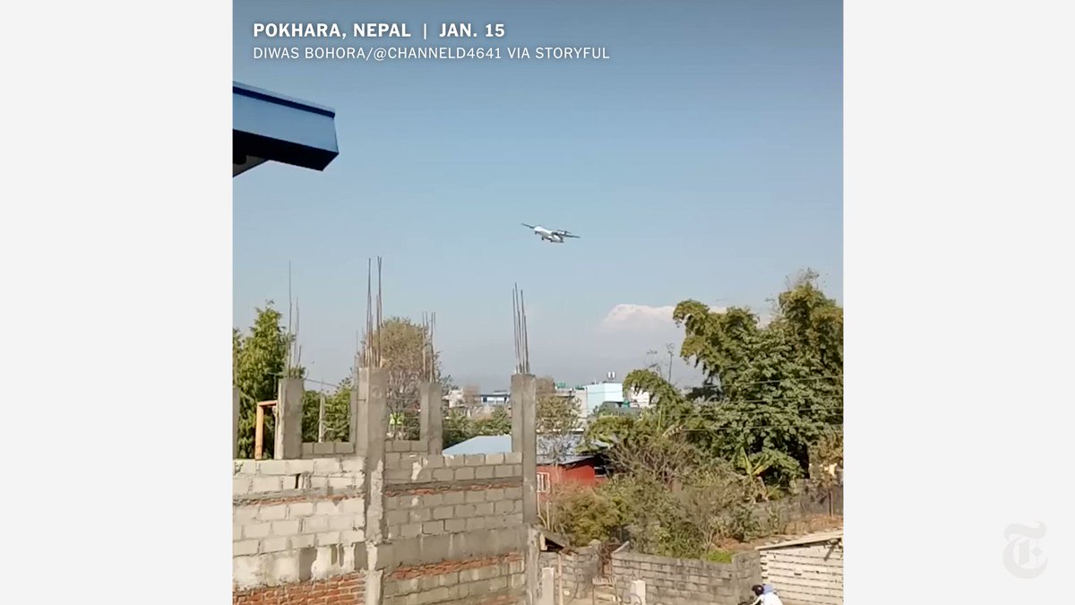 A Yeti Airlines passenger plane was seen flying low before it crashed in Pokhara, Nepal, on Sunday with 72 people on board. At least 68 were killed.