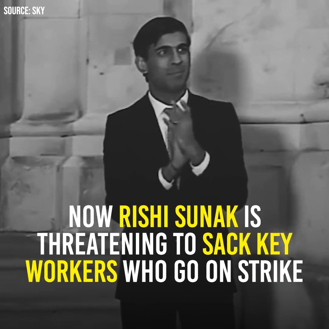 Together, we cheered for our nurses, teachers, and paramedics. Now Rishi Sunak wants to sack them.