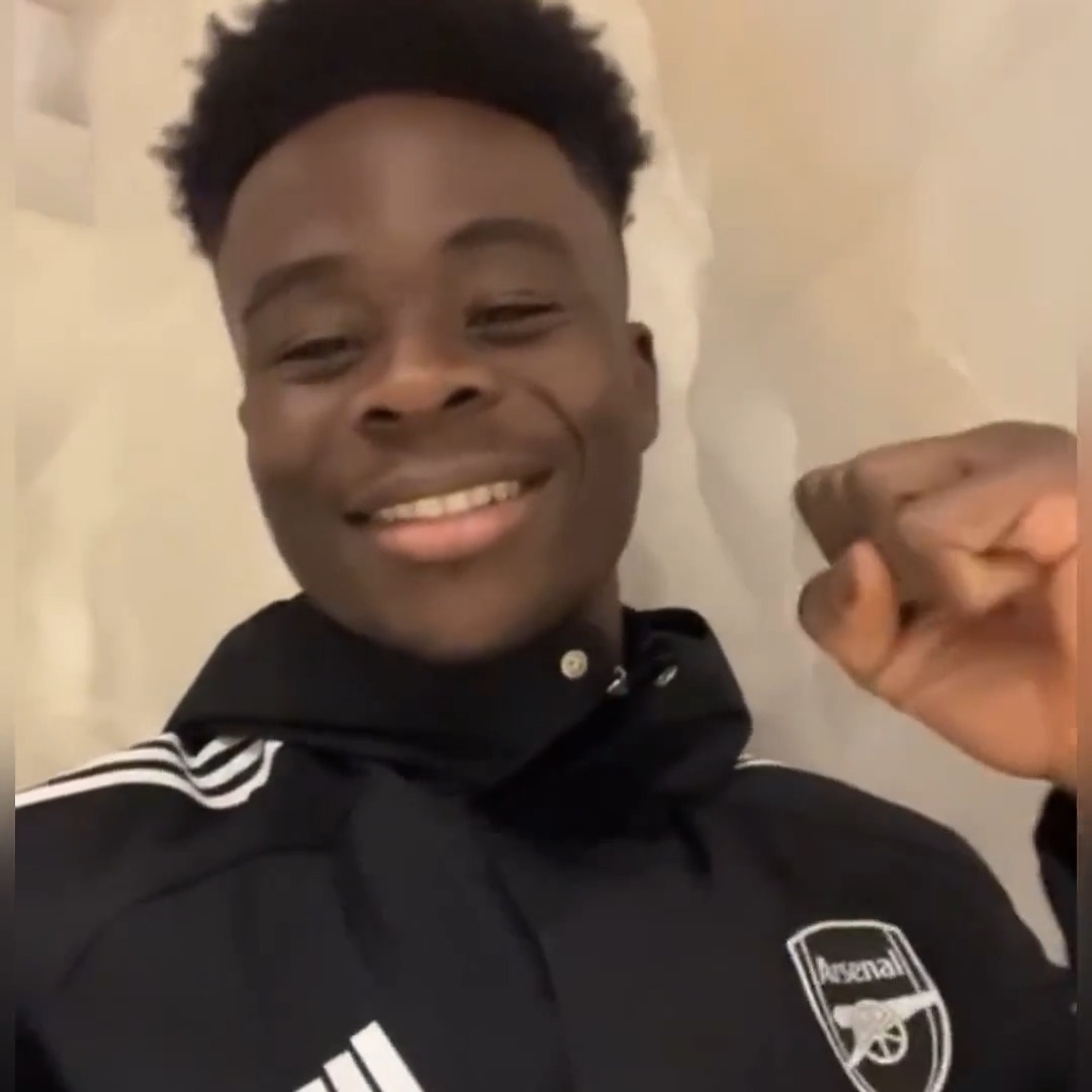 😍 A message from our Player of the Month 👇 🤳 Bukayo Saka