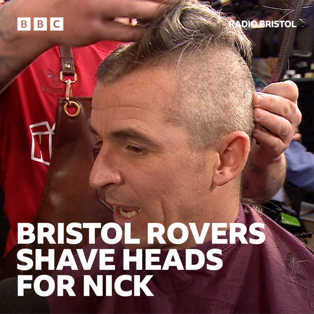 "We're all with you, Nick" 🔵⚪️ Bristol Rovers have done this for their defender & friend nick anderton - who has was diagnosed with osteosarcoma.