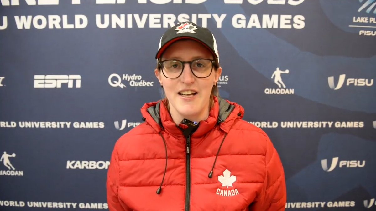 Being behind the bench at the 2023 FISU Games means a little bit extra for Sarah Hilworth. She and her wife Cass are expecting a baby, and Sarah is 29 weeks pregnant! That hasn’t stopped her from soaking up every moment, coaching the game she loves, and representing Canada!