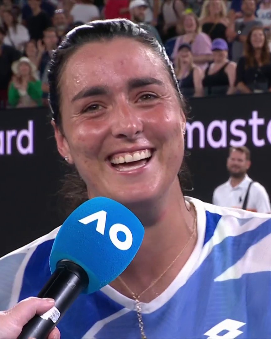 Ons Jabeur's husband has got a busy night ahead of him 💆😳 Thanks for the clarification there 🤣 #AusOpen | Ons Jabeur