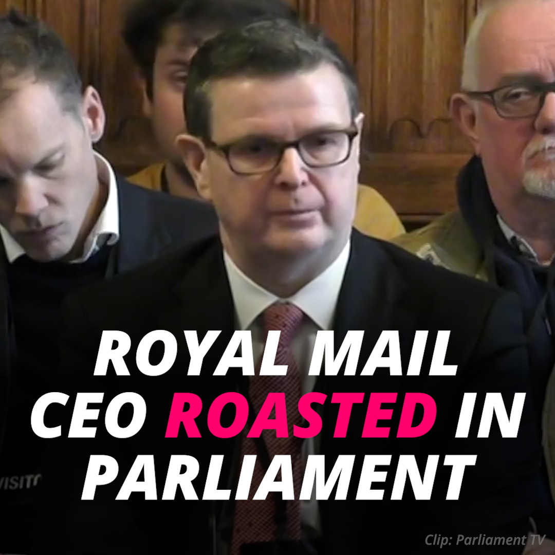 Royal Mail CEO Simon Thompson getting absolutely roasted in Parliament. Watch the highlights here 👇