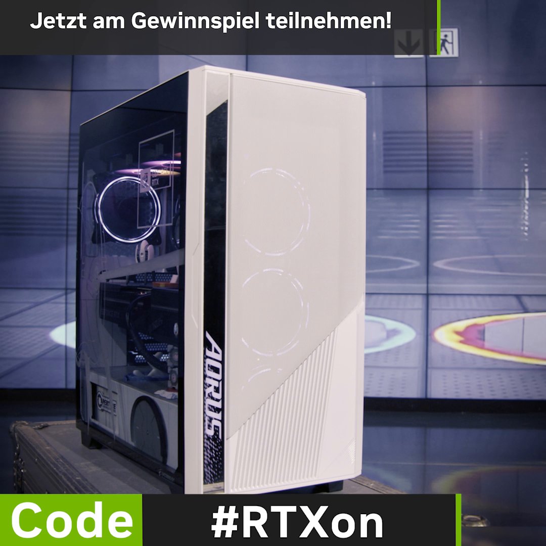 Weg vom Standard! Gewinne einen Custom Gaming PC! Umgesetzt von BT-CustomPC mit Produkten von AORUS_DE. Aufgelevelt um die geballte Power einer GeForcce RTX 4080 und inspiriert durch Portal mit RTX. Wir wünschen viel Erfolg! #RTXON ->