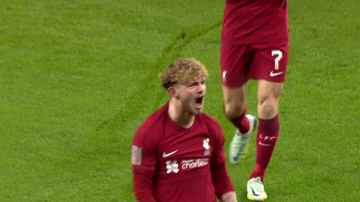 Harvey Elliott 🤝 Scoring FA Cup bangers The Liverpool FC youngster spots the keeper off his line and bags a beauty 😮‍💨 #EmiratesFACup