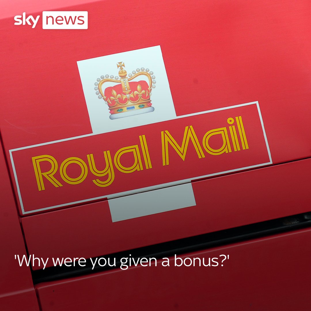 'Why were you given a bonus?' Simon Thompson, the CEO of Royal Mail is asked about the size of his bonus last year and questioned over his running of the company