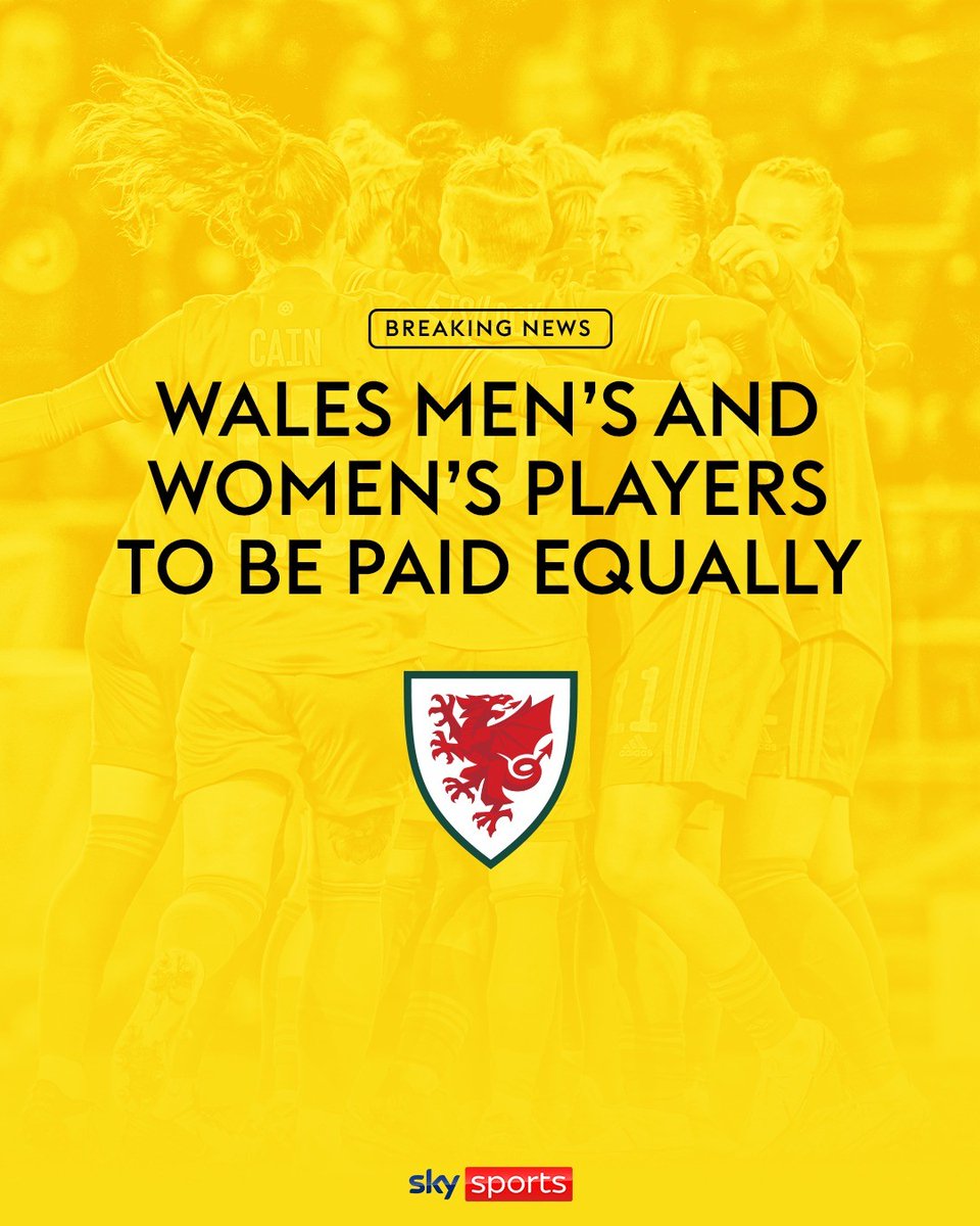 BREAKING: Wales FA reach an agreement with the women's and men's national teams over equal pay 💰