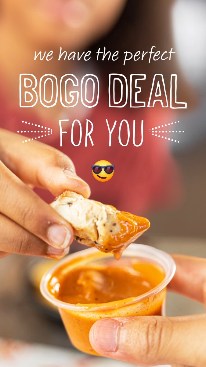 We have an awesome deal TODAY ONLY! Buy one Small Rotisserie Chicken Nuggets Combo, get one FREE!