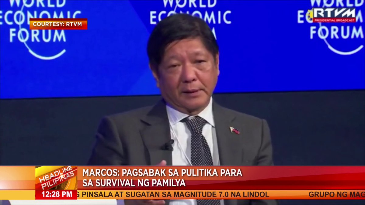 "Our own survival required that somebody go into politics." Inamin ni Pangulong Ferdinand Marcos Jr. na 'political survival' at hindi niya personal na desisyon ang pagsabak sa pulitika. #HeadlinePilipinas BASAHIN: