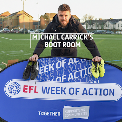 ❤️🥾 Things you love to see! Middlesbrough FC manager Michael Carrick delivering football boots to deprived children in the city! #EFL | #EFLWeekofAction | Michael Carrick Foundation