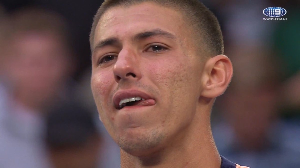One of the rawest and most emotional on-court interviews you'll ever see. ❤️ You're gonna make us cry too Alexei! 🥹 🖥️ #AusOpen LIVE | #9WWOS #Tennis