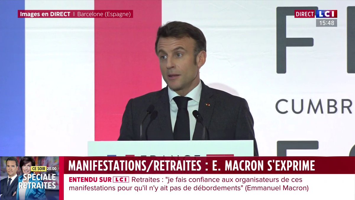 🔴 𝐄𝐍 𝐃𝐈𝐑𝐄𝐂𝐓 - Réforme des retraites 🗣️ "Lors des élections, les choses ont été dites clairement ! La réforme a été démocratiquement présentée et validée. Elle est juste et responsable." Emmanuel Macron répond à Marie Chantrait pour #TF1 #Manif19Janvier #greve19janvier