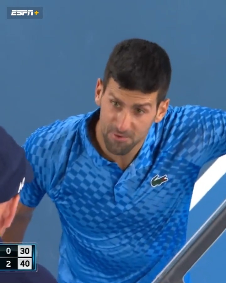 During his second-round victory at the Australian Open, Novak Djokovic asked the chair umpire to have a heckler removed. The heckler left after Djokovic pleaded his case. "The guy's drunk out of his mind. ... He's not here to watch tennis, he just wants to get in my head."