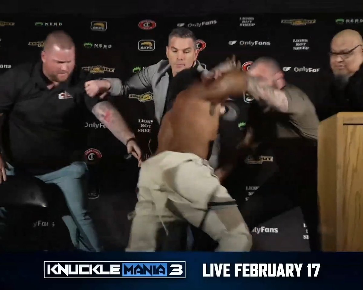 This BKFC brawl had people falling off the stage 😳 (via Bare Knuckle FC)