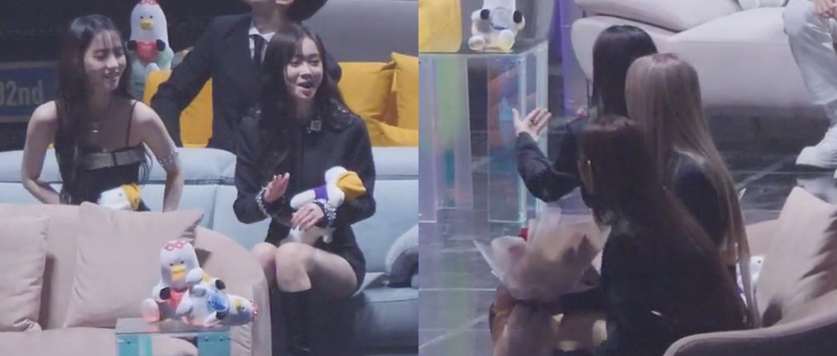 2015: taeyeon told red velvet's manager to let seulgi and wendy eat the ice cream comfortably 2023: taeyeon asked the staff to let karina and winter sit with got the beat members with taeyeon, no one's gonna be left behind. she really is the best sunbae ever 🥹 💜