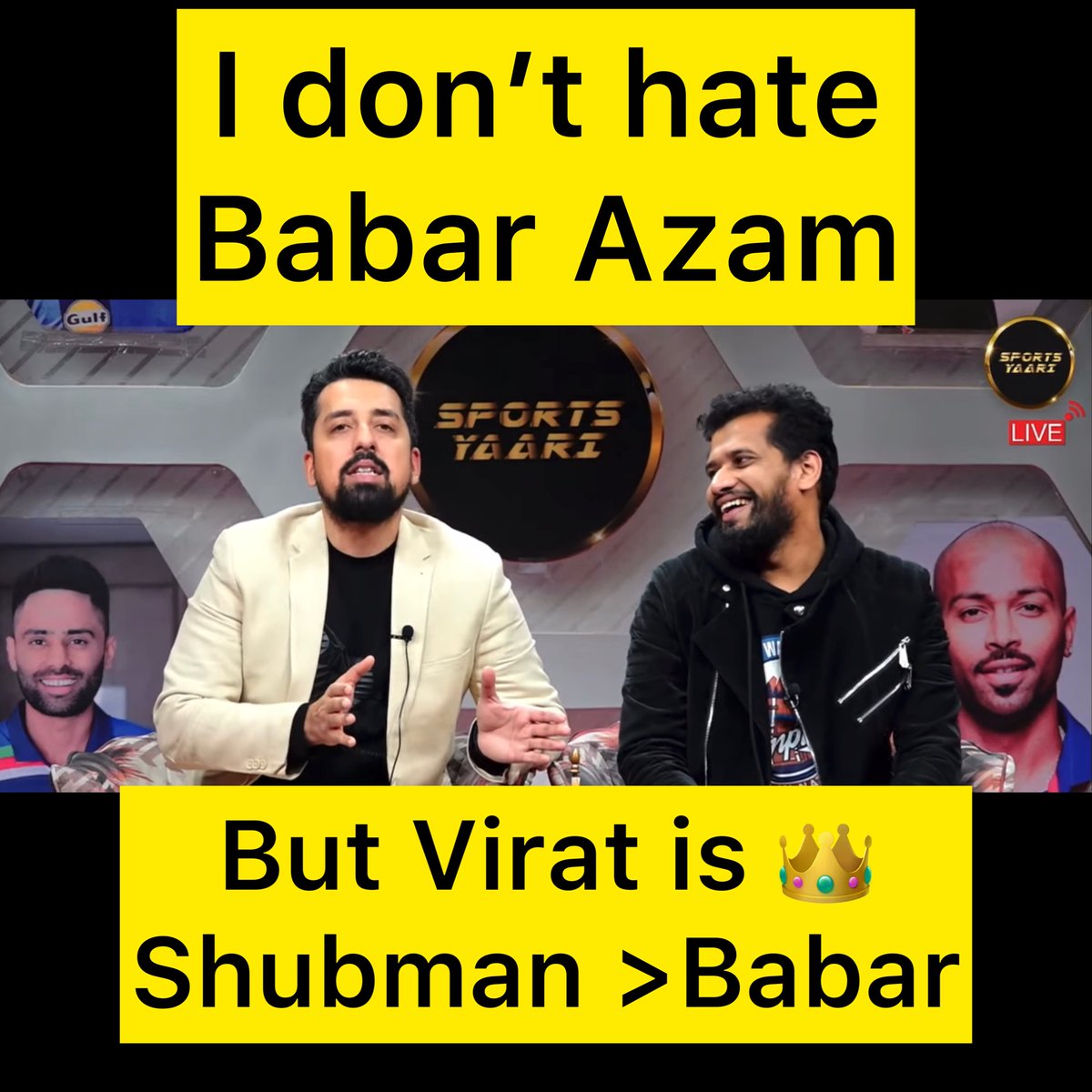 No hate, just facts #ViratKohli #ShubmanGill #BabarAzam