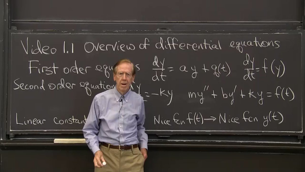 Learn Differential Equations and Linear Algebra with Prof. Gil Strang! Full video 📹➡️