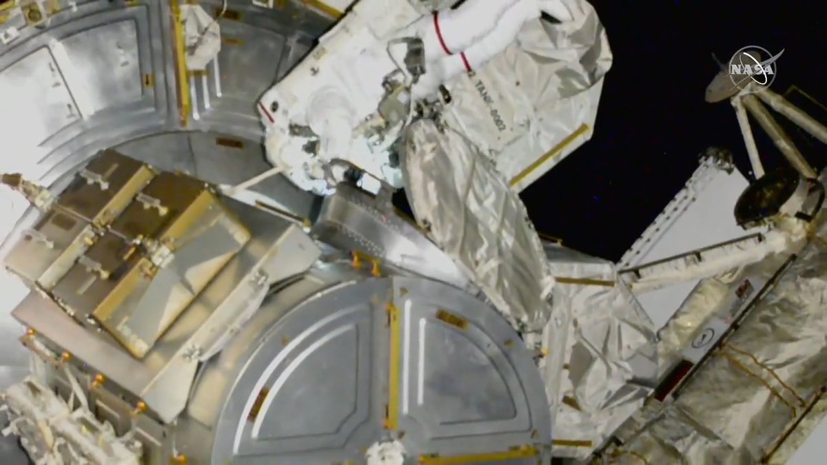 Spacewalk update: ARCHIVED NASA Astronauts Nicole Mann and JAXA(Japan Aerospace Exploration Agency) Koichi Wakata set their spacesuits to battery power at 8:14am ET, marking the official start of today's spacewalk. The spacewalk is expected to last up to seven hours.