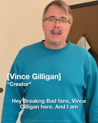 Everyone say THANK YOU, VINCE GILLIGAN! Happy 15th anniversary to us.