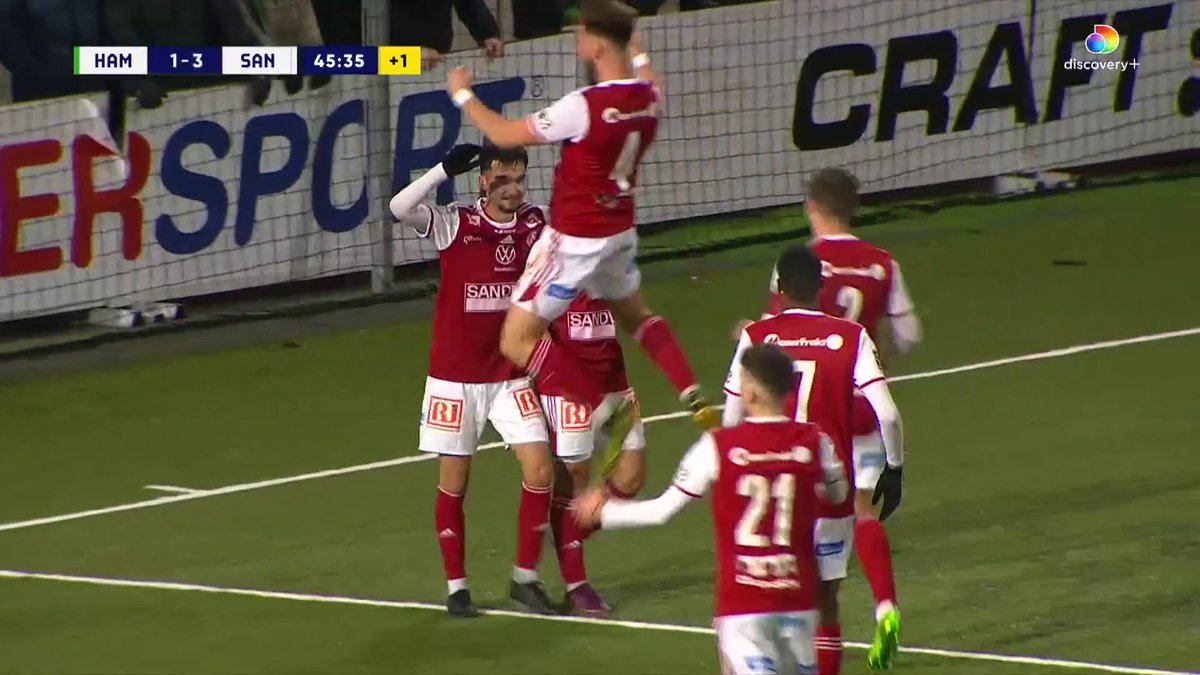 3-1 till Sandvikens IF i första halvlekens sista minut! Mohammad Alsalkhadi sätter sitt andra för kvällen mot Hammarby