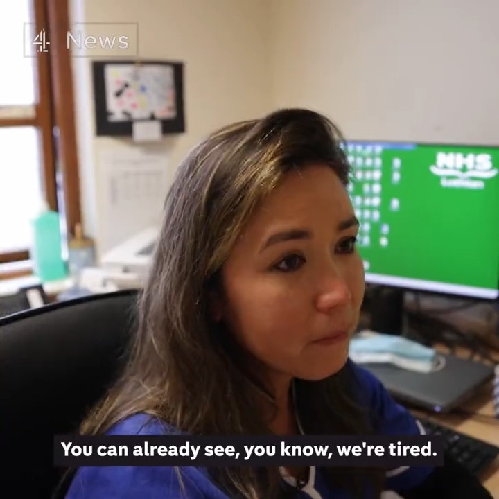 "You can see... we're tired." Dr Annie Lomas who works at Linden Medical Practice in West Lothian tells Ciaran Jenkins doctors are facing burnout.
