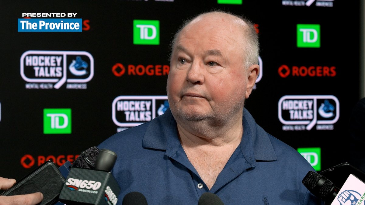 Head Coach Bruce Boudreau meets with the media ahead of tonight's game against Colorado. The Province | #Canucks