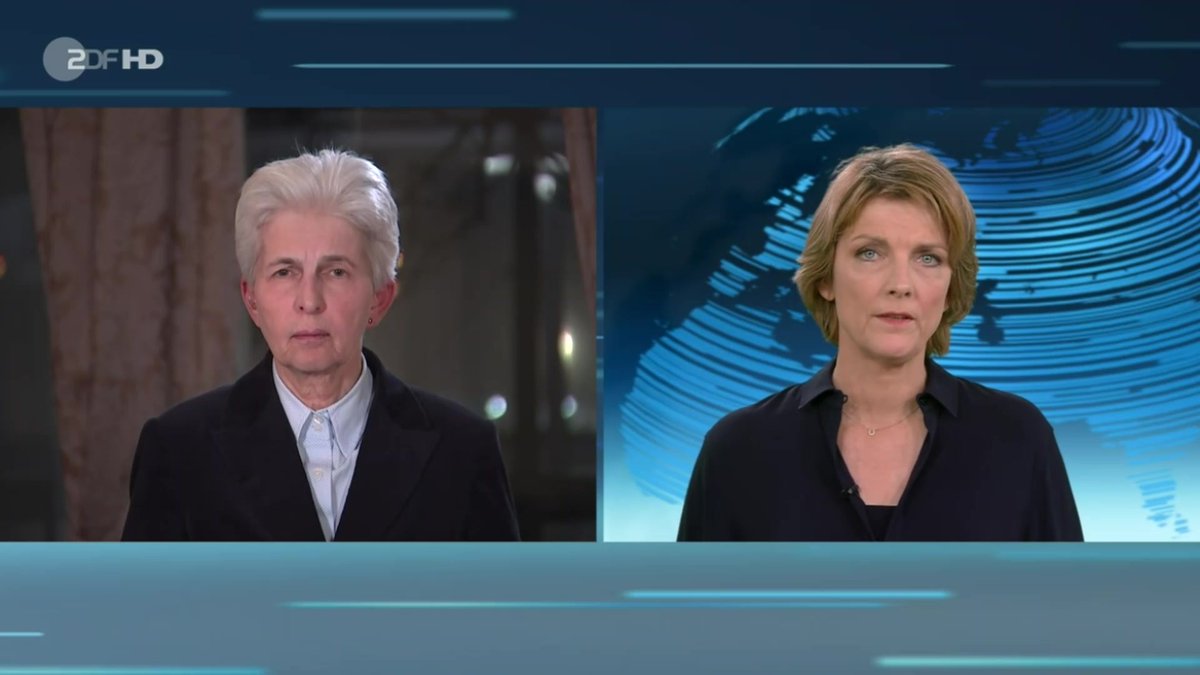 Nach diesem Tag in #Ramstein könne sich Putin heute Abend auf die Schenkel klopfen, sagt Marie-Agnes Strack-Zimmermann - angesichts Deutschlands Zögern bei der Lieferung von #Leopard2 Panzern.