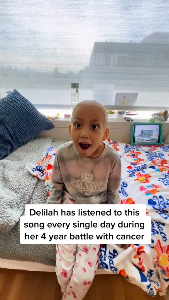 Delilah has been fighting cancer for over 4 yrs. During treatments, her favorite song is "Hey There Delilah". What happened next is beautiful 💕