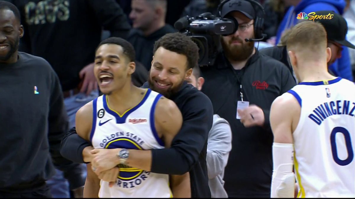 The way Steph hugs JP 😂