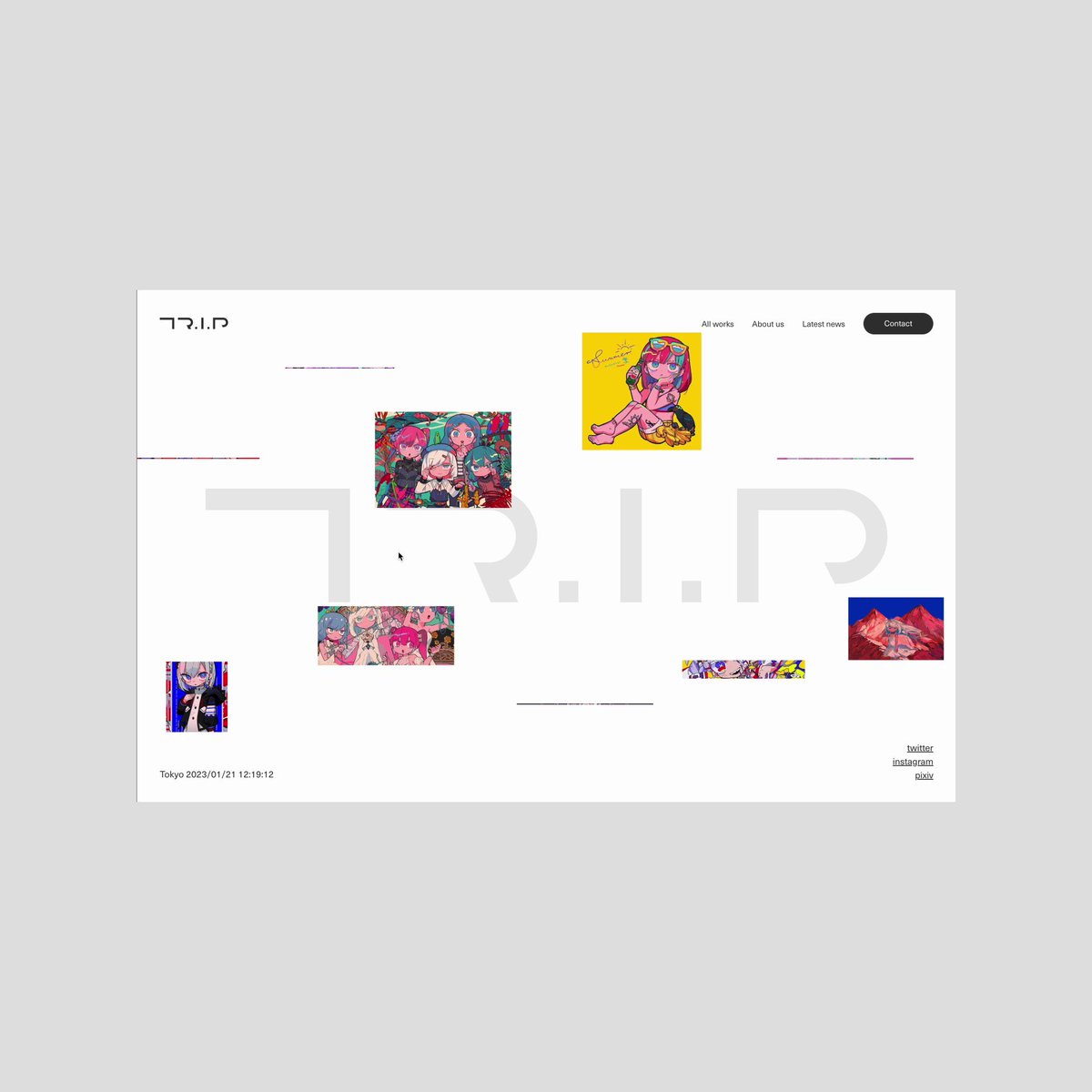 今回のサイトはデザインも実装も私実装させていただきました。 動きの部分をこだわって作っており、PCの場合はどこからでもサイトの全体に行けるようにと作りました。