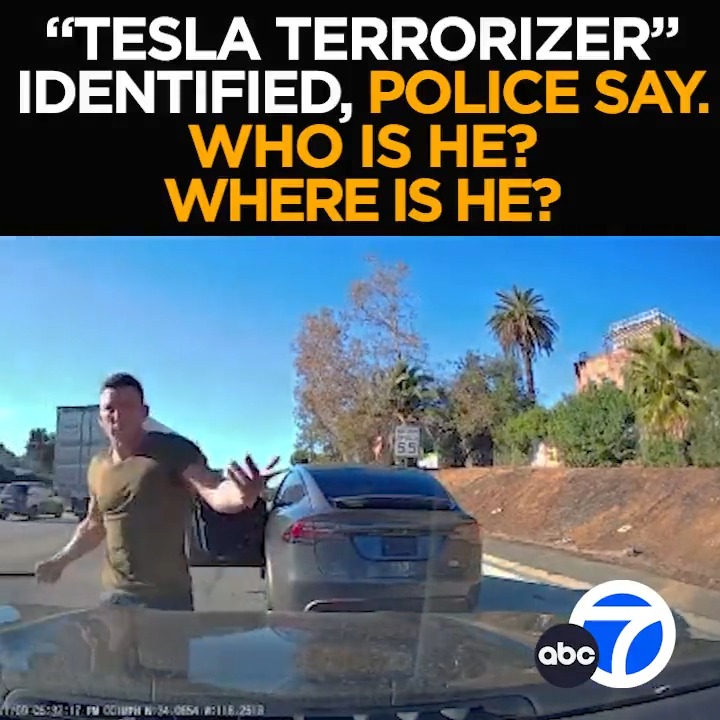The Tesla driver who's been on a one-man road rage rampage across SoCal has been ID'd. The suspect targets women and the men who come to their aid, smashing cars with pipes and punching victims. So who is he, and where is he? Tonight at 11 from ABC7