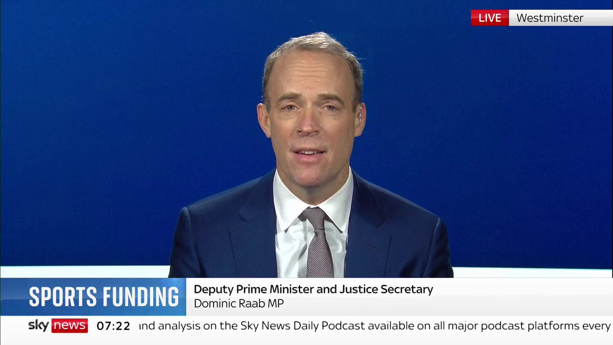 The government is giving £5m to 200 grassroots sports organisations Deputy Prime Minister Dominic Raab says funding organisations like these is a "great preventative measure" that will keep streets and communities safer More here: 📺 Sky 501 and YouTube