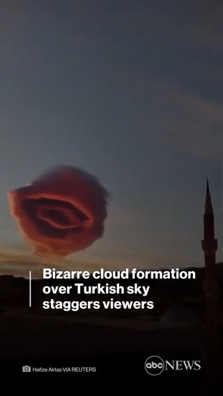 LOOK UP: Video captures a UFO-like lens cloud over the Turkish city of Bursa.