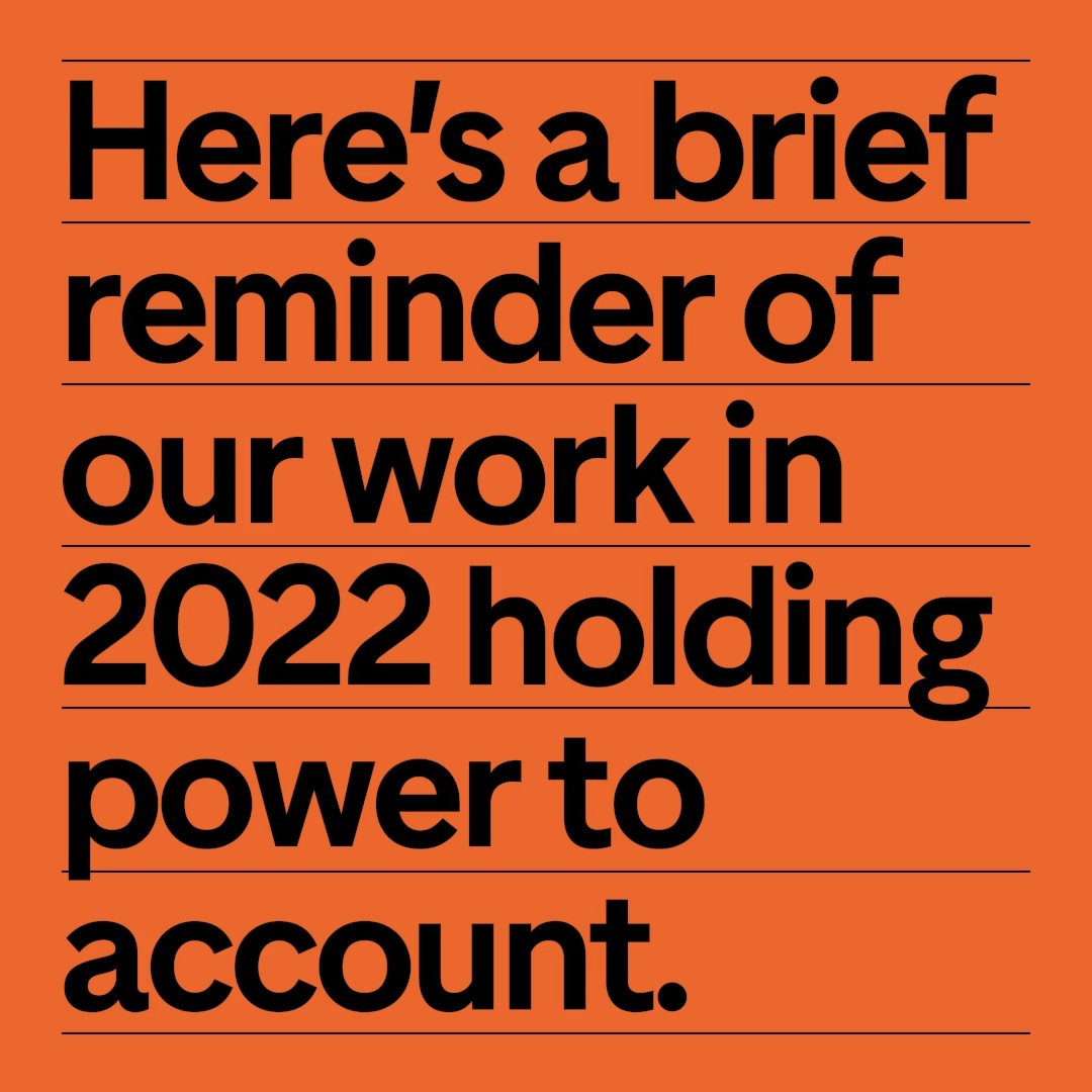 We’ll never stop holding power to account.💪 Here’s how we did it last year: