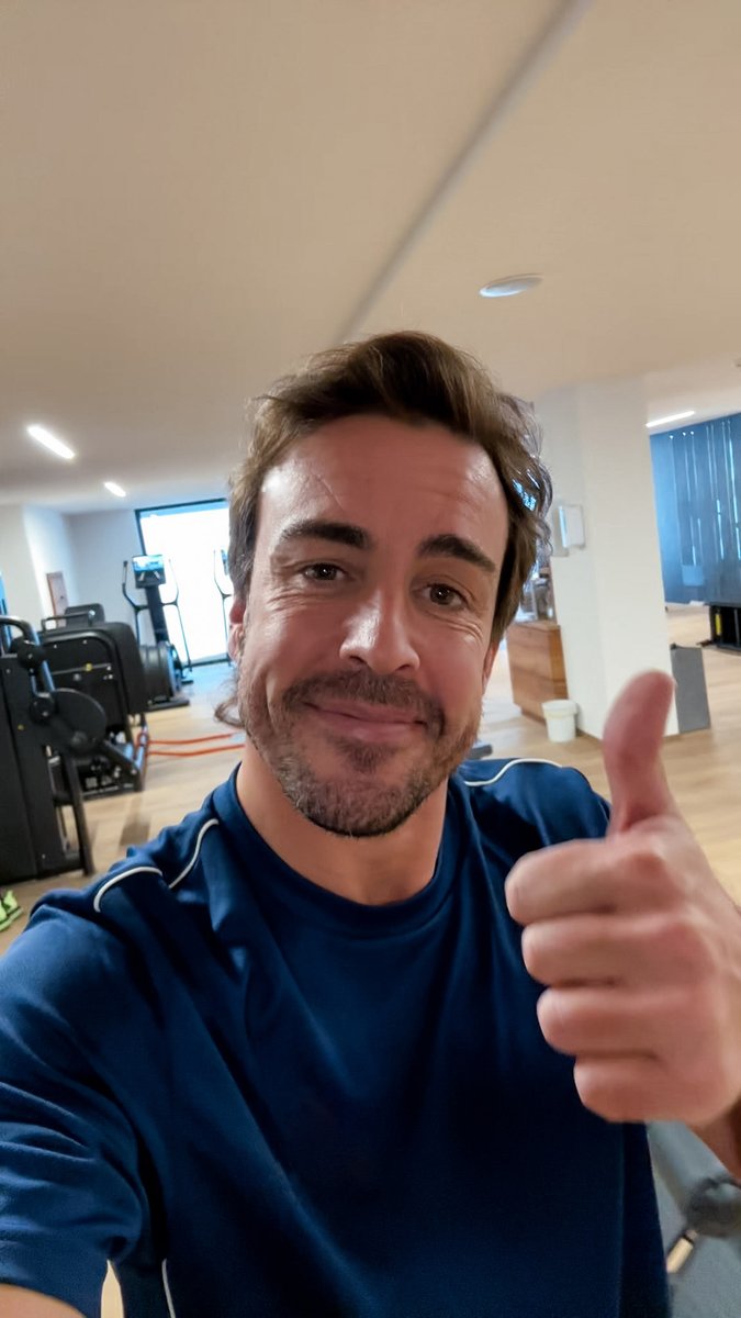 Hard at work. Fernando Alonso checking in!