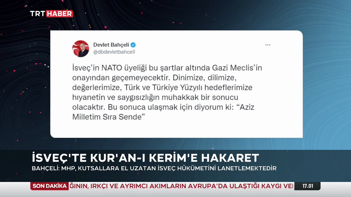 İsveç’in NATO üyeliği bu şartlar altında Gazi Meclis’in onayından geçemeyecektir.