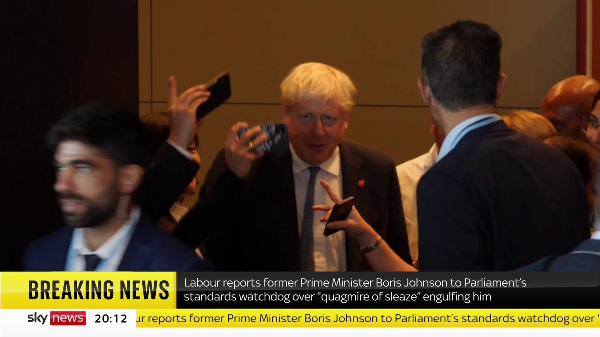 BREAKING: Labour has reported former Prime Minister Boris Johnson to parliament's standards watchdog over a "quagmire of sleaze" engulfing him. Latest politics: 📺 Sky 501, Virgin 602, Freeview 233 and YouTube