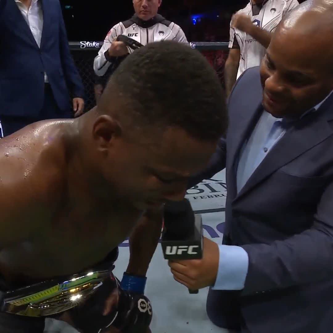 "Anything is possible!" Jamahal Hill overcome with emotion after achieving his dream 🏆 #UFC283