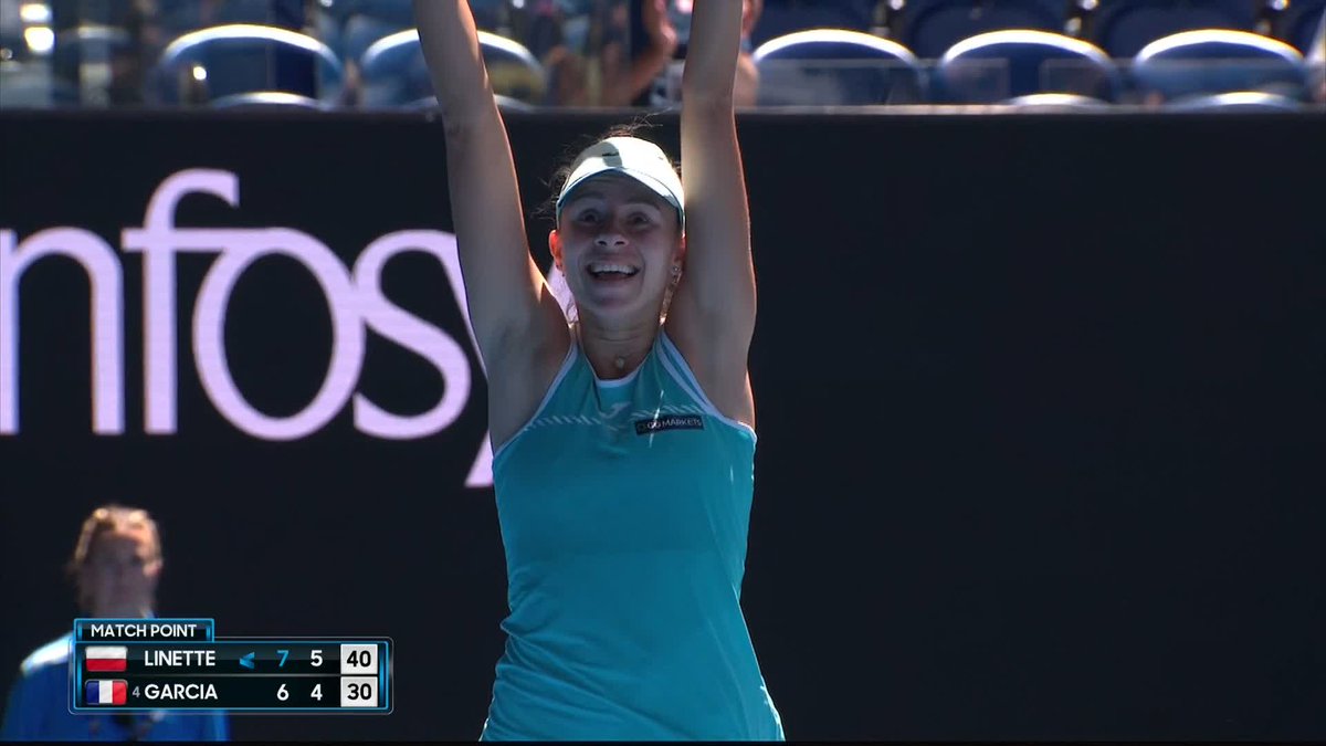 When you beat the No.16, No.19 and No.4 seeds on your way to a maiden Grand Slam quarterfinal 🙌 Magda Linette • Wide World of Sports • ESPN • @eurosport • WOWOWテニス • #AusOpen • #AO2023