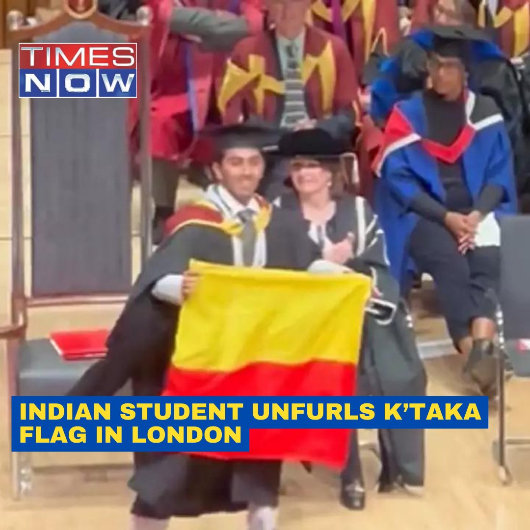 Indian Student Unfurls K’taka Flag At City University of London, Video Goes Viral. #TNShorts