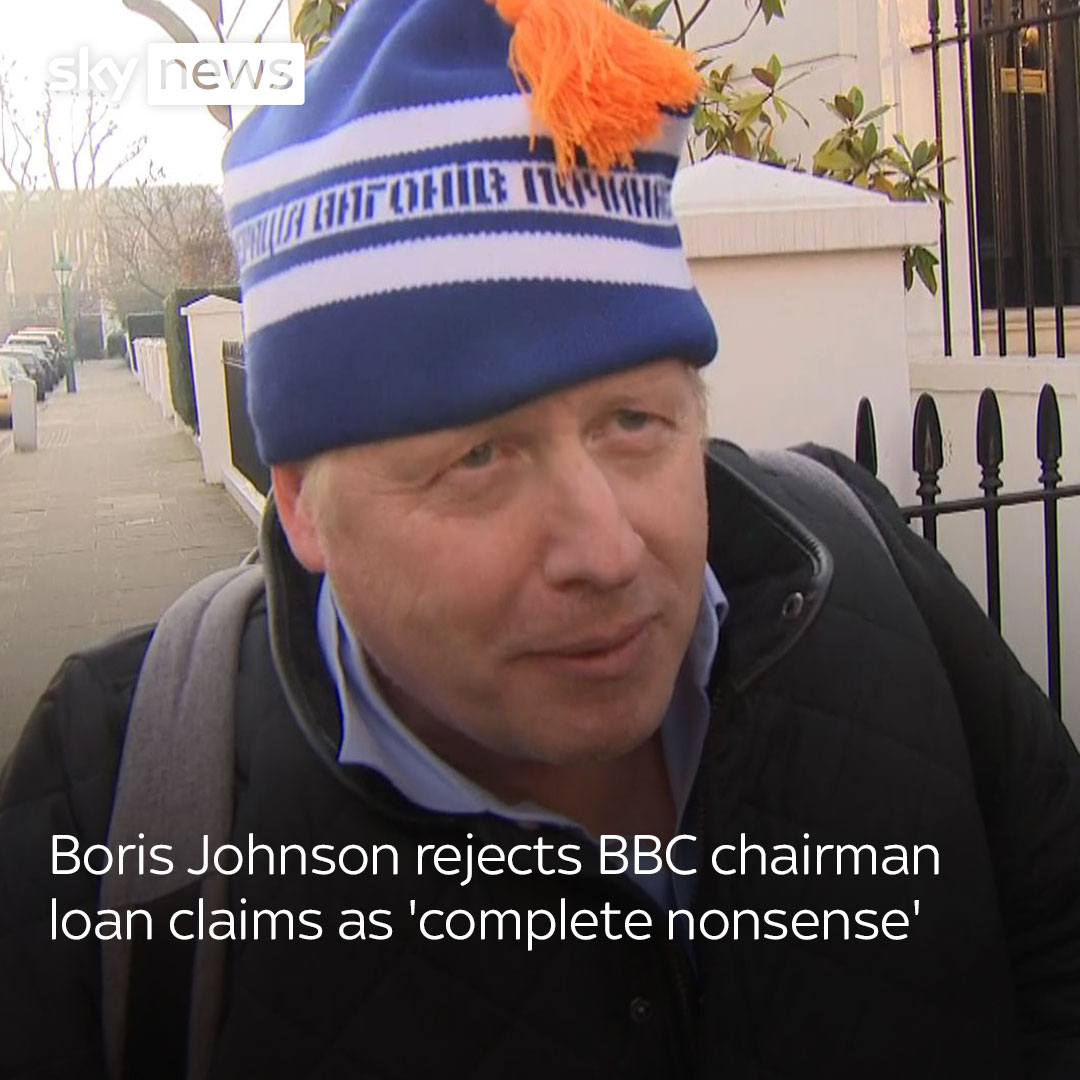 Boris Johnson has told Sky News that claims BBC chairman Richard Sharp was involved in his finances are 'a load of complete nonsense'. Read the full story: